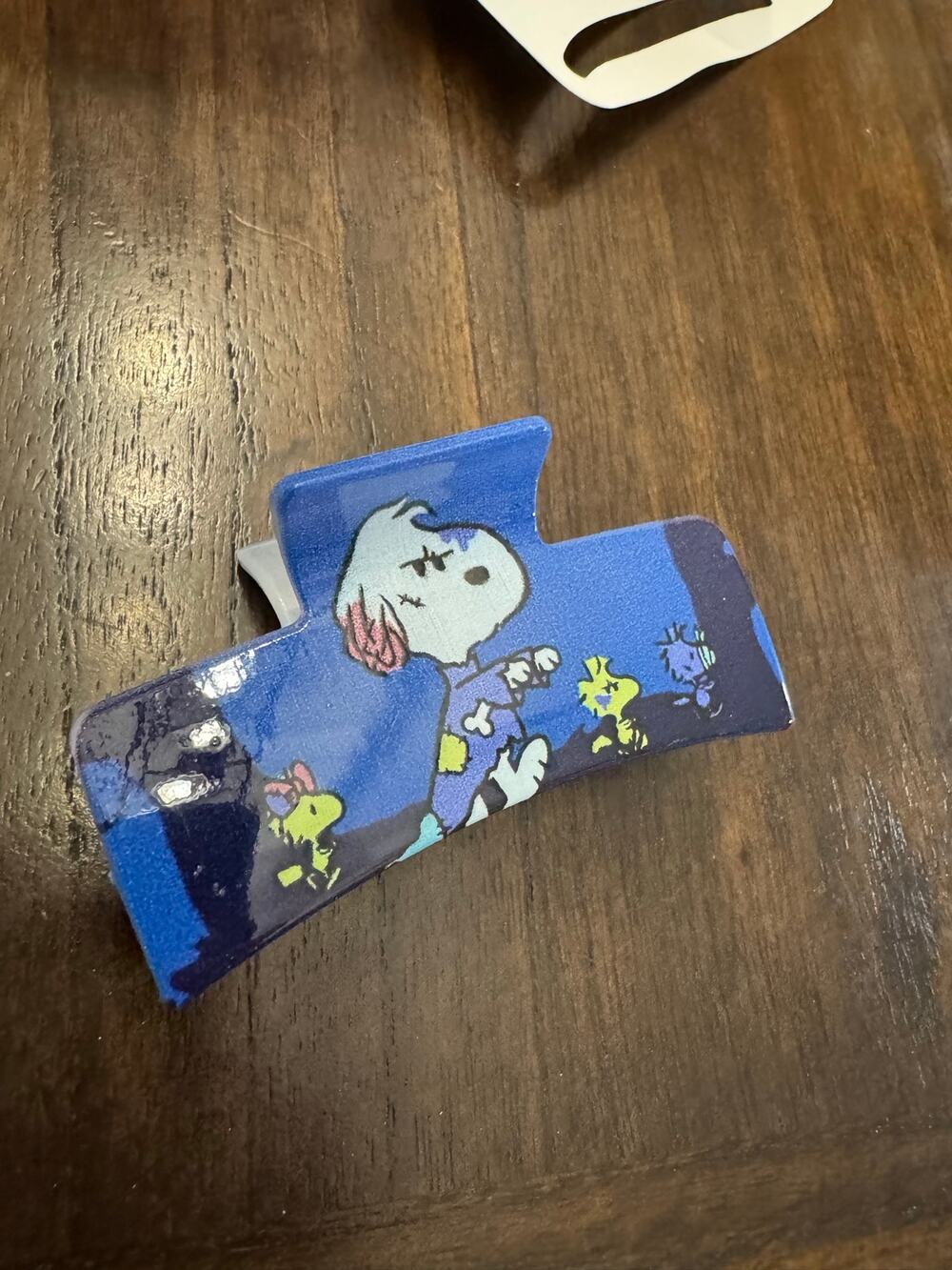 Blue Snoopy zombie Halloween hair clip with Snoopy, Woodstock